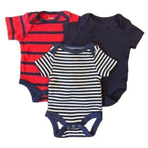 Baby Boy Newborn Bodysuits Short Sleeved Shirts Tees Rompers Clothes Lot Stripes